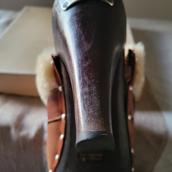 COPY - Michael Kors Shearling High Stepping Vintage Mules size 9 - Picture 8 of 9
